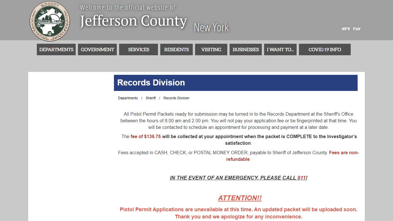 Welcome to Jefferson County, New York - Records Division