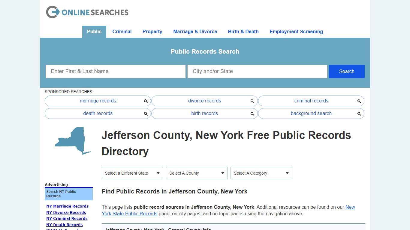 Jefferson County, New York Public Records Directory