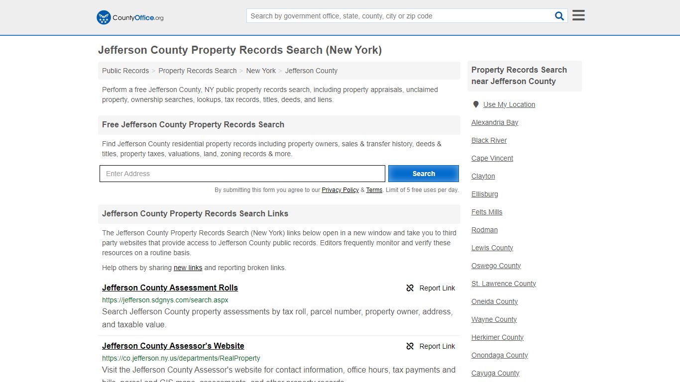 Jefferson County Property Records Search (New York) - County Office